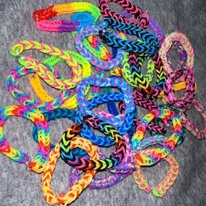 Handmade Rubber Band Bracelets 25pc